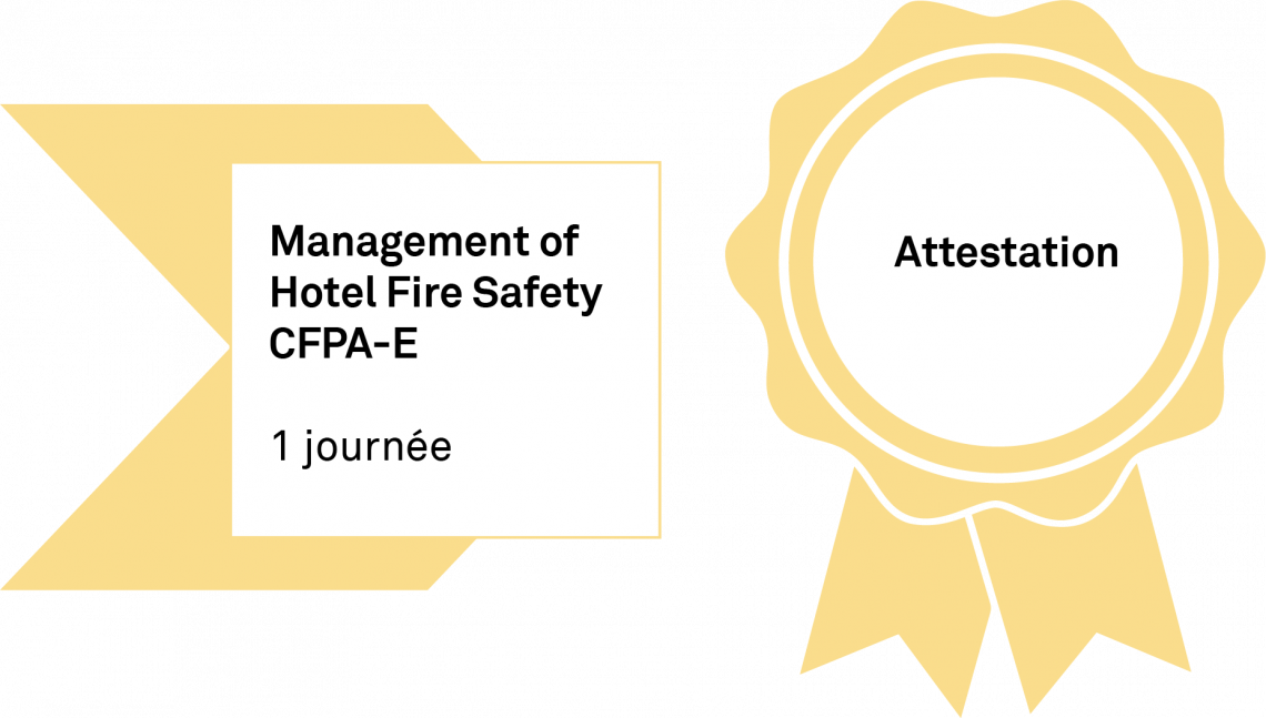 Diplôme Management of Hotel Fire Safety CFPA-E